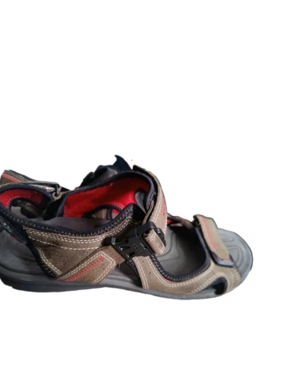 ECCO Men’s  46 Or 12-12.5 Brown Sport Sandals - Adjustable Straps. Receptor Tech